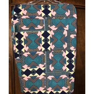 LulaRoe Cassie Pencil Skirt Large Tribal